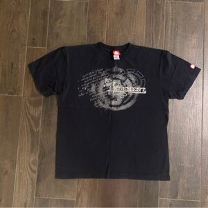Vintage Y2K Element Skater Black Graphic T-Shirt Size Large